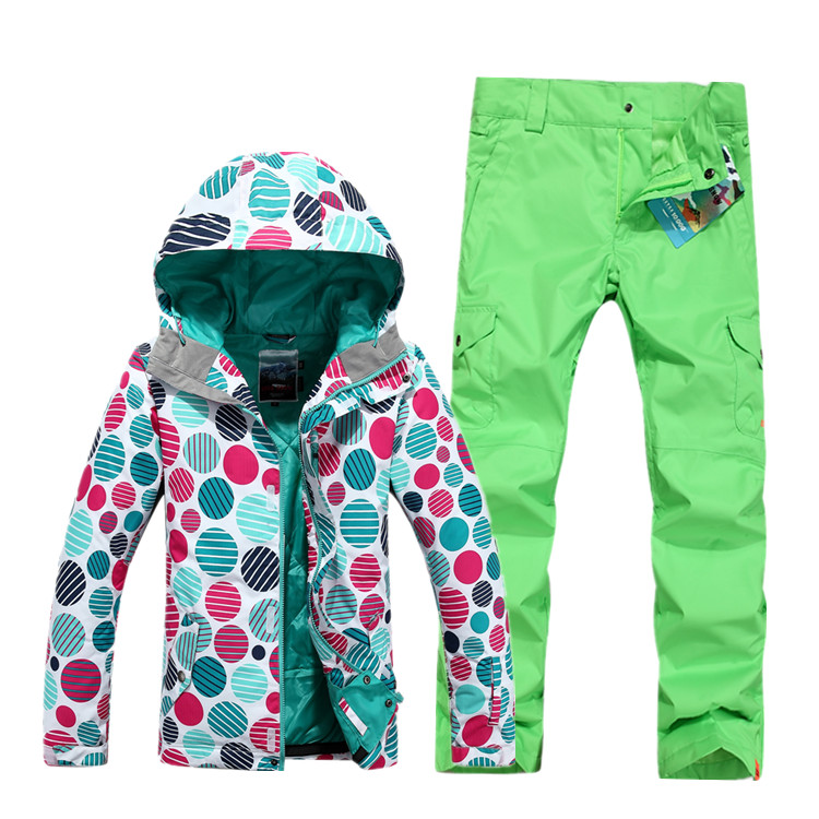 Модные яркие недорогие спортивные женские горнолыжные лучшие костюмы Gsou SNOW купить в интернет магазине