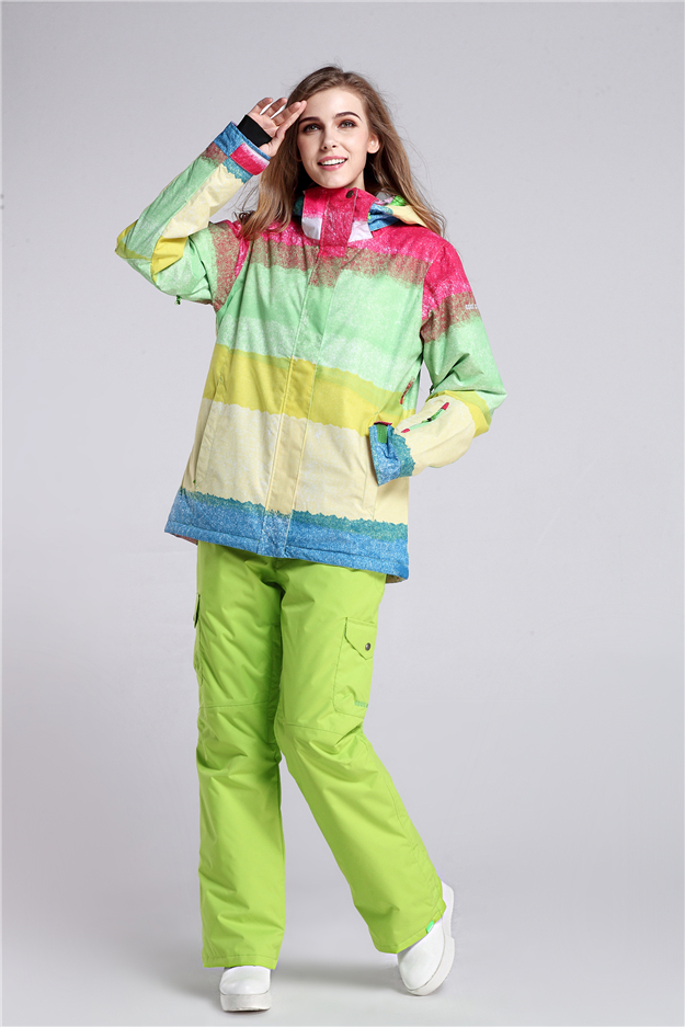 женский зимний горнолыжный костюм Gsou SNOW, женский сноубордический костюм Gsou SNOW, женская зимняя горнолыжная экипировка, женская спортивная зимняя горнолыжная одежда фото