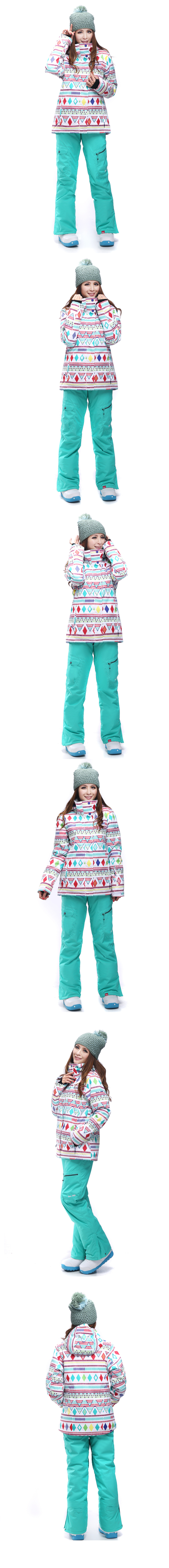 Женский зимний лыжный костюм Gsou SNOW, женский костюм для сноуборда ROXY, женская спортивная зимняя горнолыжная одежда