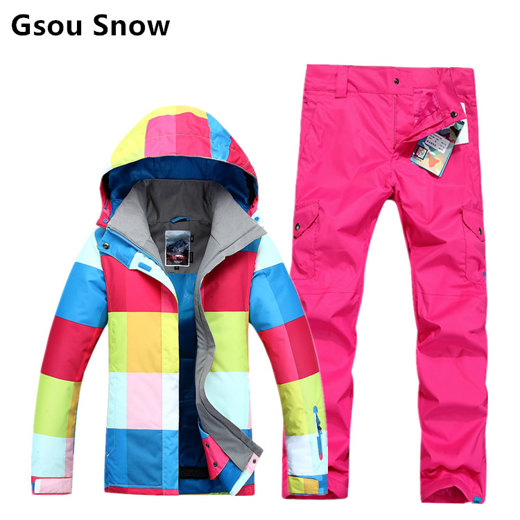 женский зимний горнолыжный костюм Gsou SNOW фото