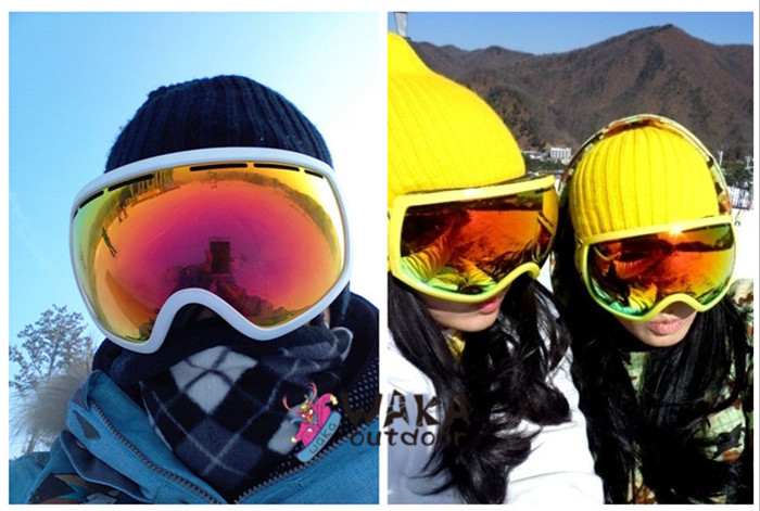 Мужские и женские противотуманные сферические горнолыжные, лыжные, сноубордические очки маска фото