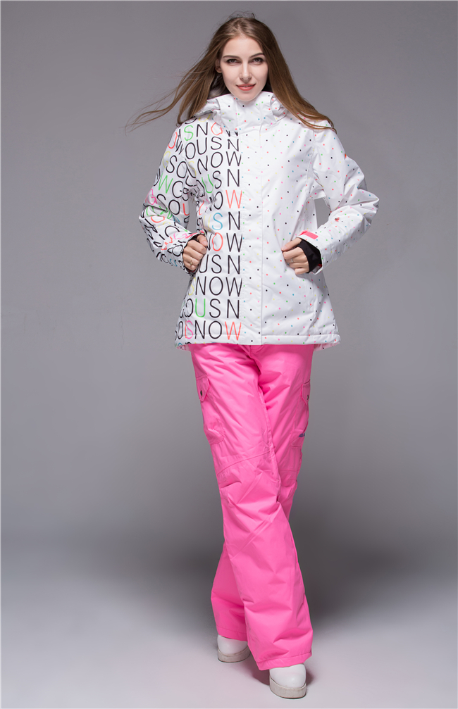 Женская зимняя горнолыжная куртка Gsou SNOW, красивый женский сноубордический костюм Gsou SNOW, горнолыжная экипировка, горнолыжная одежда фото