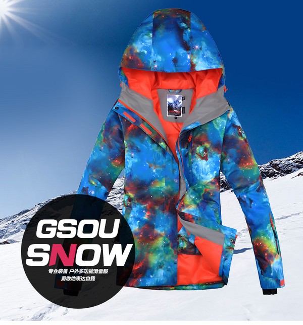 Женская зимняя горнолыжная куртка Gsou SNOW, красивый женский сноубордическая куртка Gsou SNOW, горнолыжная экипировка, горнолыжная одежда, взрослая куртка для катания на лыжах