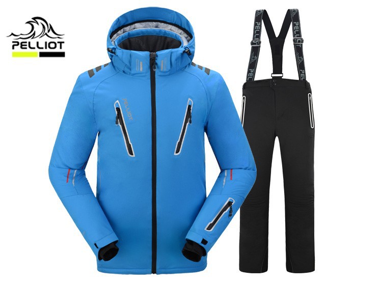 Теплый водонепроницаемый, ветрозащитный зимний мужской горнолыжный костюм PELLIOT