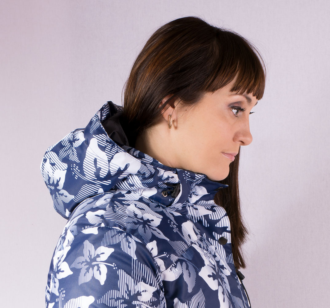 Зимний теплый синий горнолыжный костюм для женщин фото