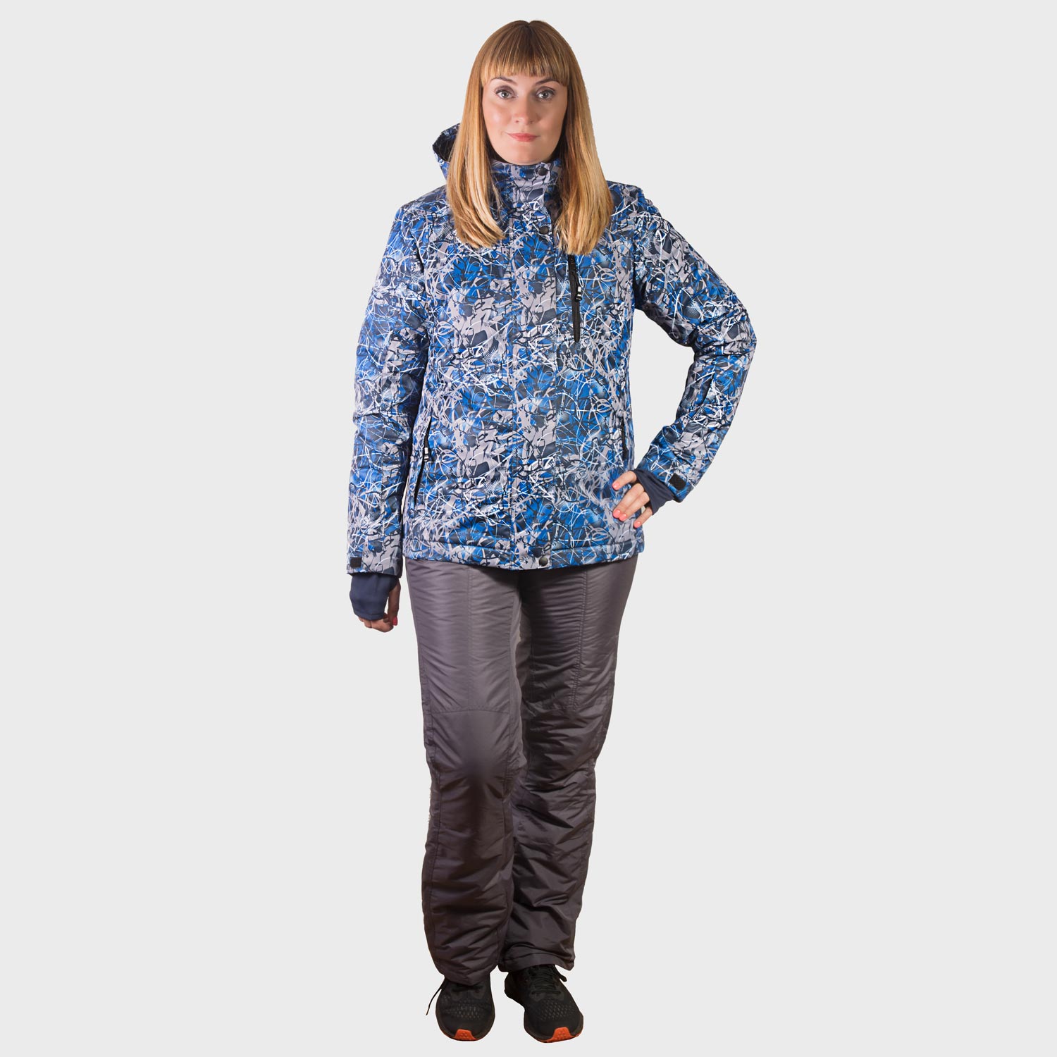 Купить женский зимний горнолыжный костюм больших и большого размера в интернет магазине фото